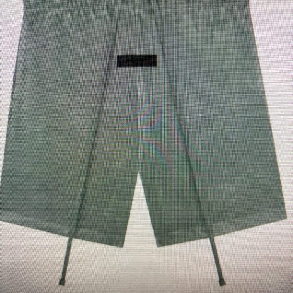 Fear Of God ESSENTIALS Men's Lined Drawstring Logo Sycamore Green L Terry Shorts